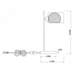 Настольная лампа декоративная Rivoli Mod T1 CR Б0037691 Цвет арматуры хром Цвет плафонов хром