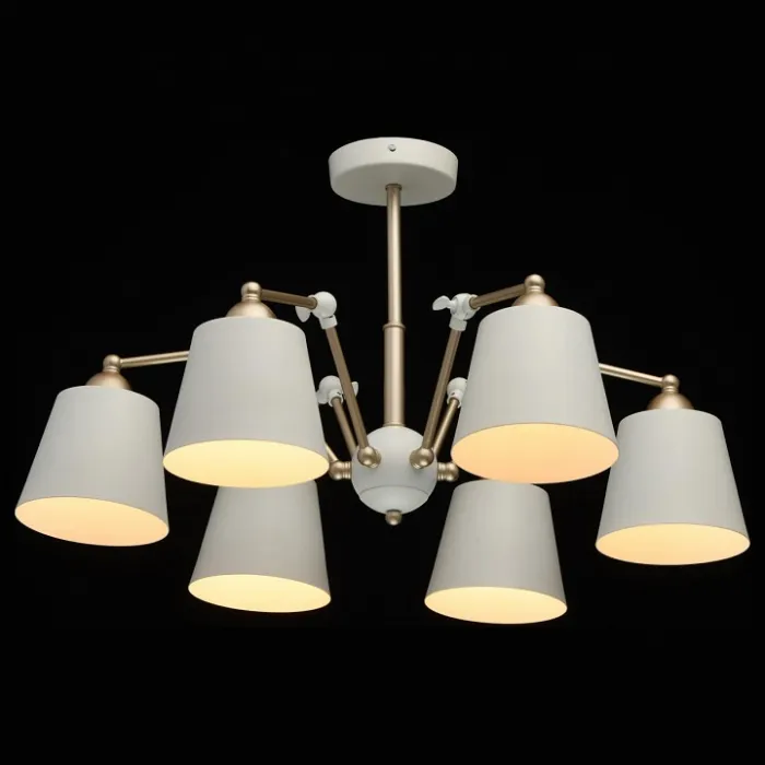 Люстра на штанге MW-Light Таун 691011906 Цвет арматуры золото Цвет плафонов белый от ImperiumLoft