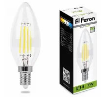 Лампа светодиодная Feron Saffit LB-166 E14 7Вт 4000K 25871 Цвет арматуры Неокрашенный Цвет плафонов прозрачный