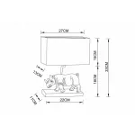 Настольная лампа декоративная Arte Lamp Clark A4376LT-1BS Цвет плафонов серый Цвет арматуры серебро