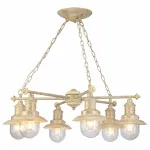 Подвесная люстра Arte Lamp Sailor A4524LM-6WG Цвет арматуры золото Цвет плафонов прозрачный от ImperiumLoft
