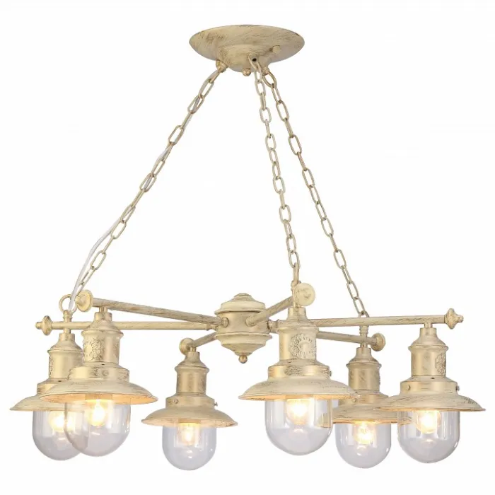 Подвесная люстра Arte Lamp Sailor A4524LM-6WG Цвет арматуры золото Цвет плафонов прозрачный от ImperiumLoft