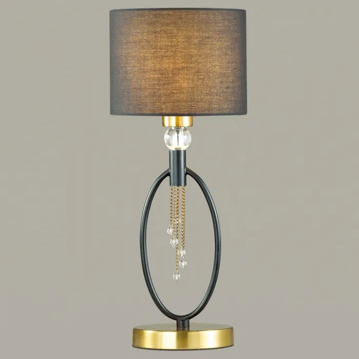 Настольная лампа декоративная Lumion Santiago 4516/1T цвет арматуры латунь цвет плафонов черный от ImperiumLoft