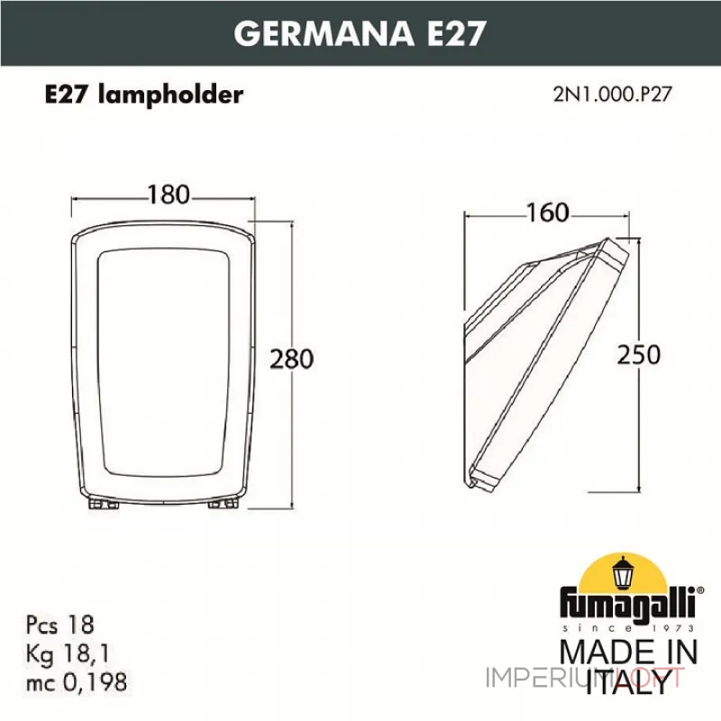 Накладной светильник Fumagalli Germana 2N1.000.000.AXF1R