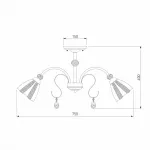 Люстра на штанге Eurosvet Floranse 30155/8 античная бронза от ImperiumLoft