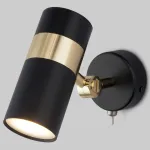 Бра Eurosvet Viero 20096/1 черный/золото Цвет арматуры черный Цвет плафонов золото