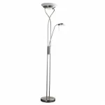 Торшер с подсветкой Arte Lamp Duetto A4399PN-2SS Цвет арматуры серебро Цвет плафонов белый