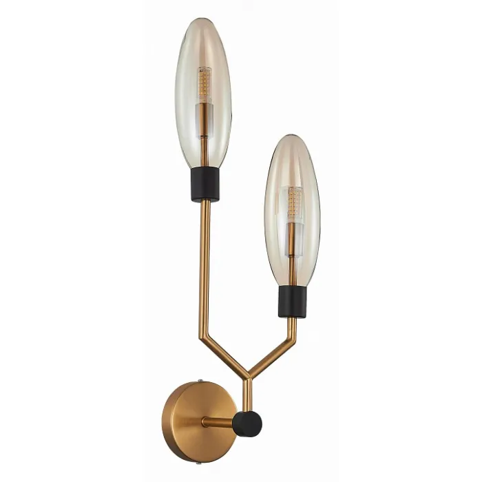 Бра ST-Luce Desima SL1174.301.02 Цвет плафонов коричневый Цвет арматуры латунь от ImperiumLoft