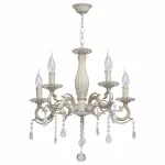 Подвесная люстра DeMarkt City Аврора 5 371010905 Цвет арматуры кремовый Цвет плафонов прозрачный от ImperiumLoft