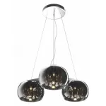 Подвесной светильник Zumaline Crystal P0076-03R-F4FZ Цвет арматуры хром Цвет плафонов серый от ImperiumLoft