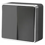 Выключатель проходной двухклавишный Werkel Gallant (графит рифленый) W5020004 Gallant (графит рифленый)