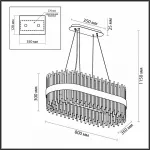 Подвесной светильник Odeon Light Focco 4722/24 Цвет арматуры золото Цвет плафонов прозрачный от ImperiumLoft