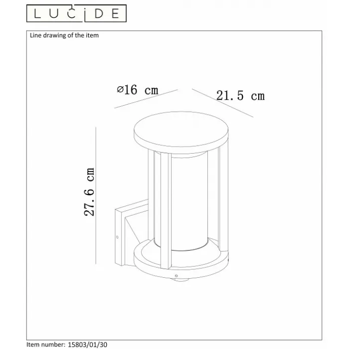 Светильник на штанге Lucide 15803/01/30 от ImperiumLoft