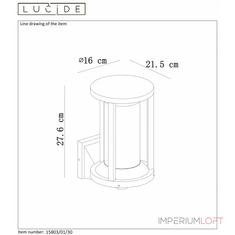 Светильник на штанге Lucide 15803/01/30 Светильник на штанге Lucide 15803/01/30