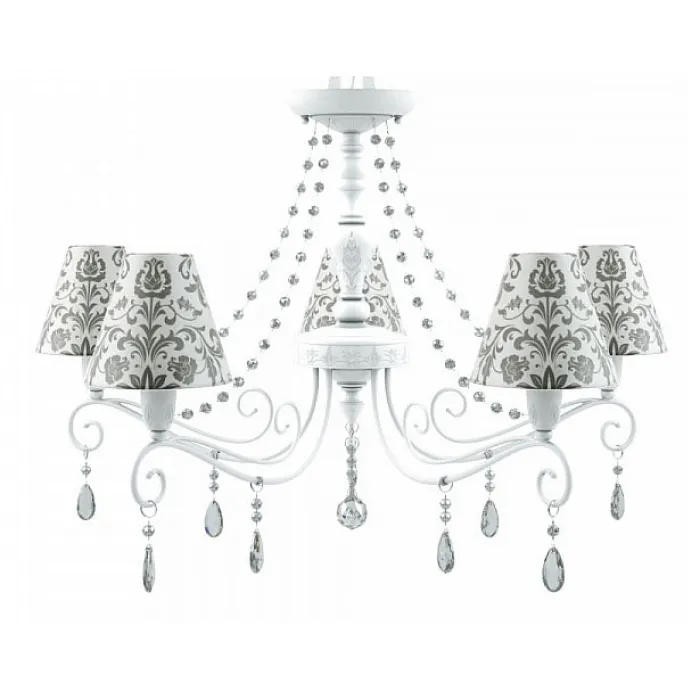Подвесная люстра Lamp4You Provence 17 E4-05-WM-LMP-O-1-CRL-E4-05-TR-UP Цвет арматуры белый Цвет плафонов серый от ImperiumLoft