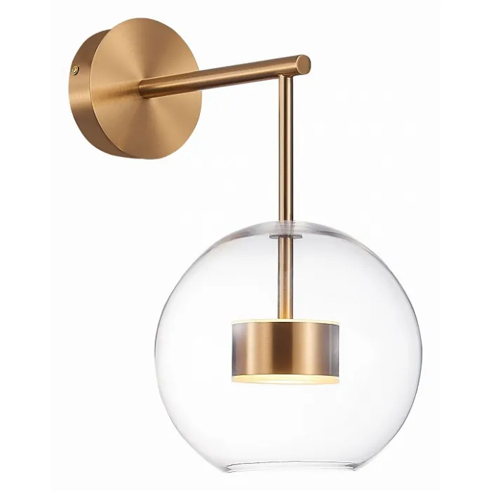 Бра ST-Luce Bopone SL1133.201.01 Цвет арматуры золото Цвет плафонов прозрачный от ImperiumLoft