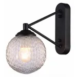 Бра Rivoli Valery A1 BK Б0038085 Цвет арматуры черный Цвет плафонов прозрачный