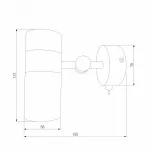 Бра Eurosvet Viero 20096/1 черный/золото Цвет арматуры черный Цвет плафонов золото