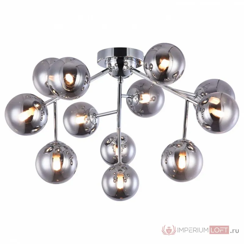 Потолочная люстра Maytoni Dallas MOD545PL-12CH Цвет арматуры хром Цвет плафонов серый от ImperiumLoft