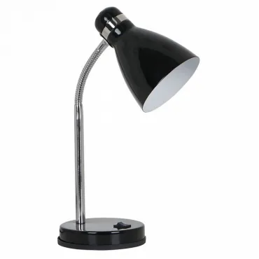 Настольная лампа офисная Arte Lamp Mercoled A5049LT-1BK Цвет арматуры хром Цвет плафонов белый