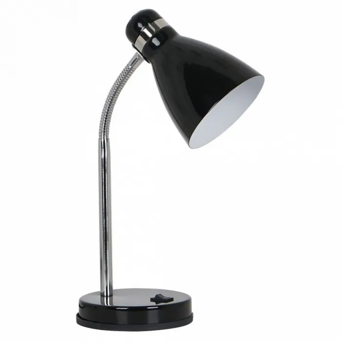 Настольная лампа офисная Arte Lamp Mercoled A5049LT-1BK Цвет арматуры хром Цвет плафонов белый от ImperiumLoft