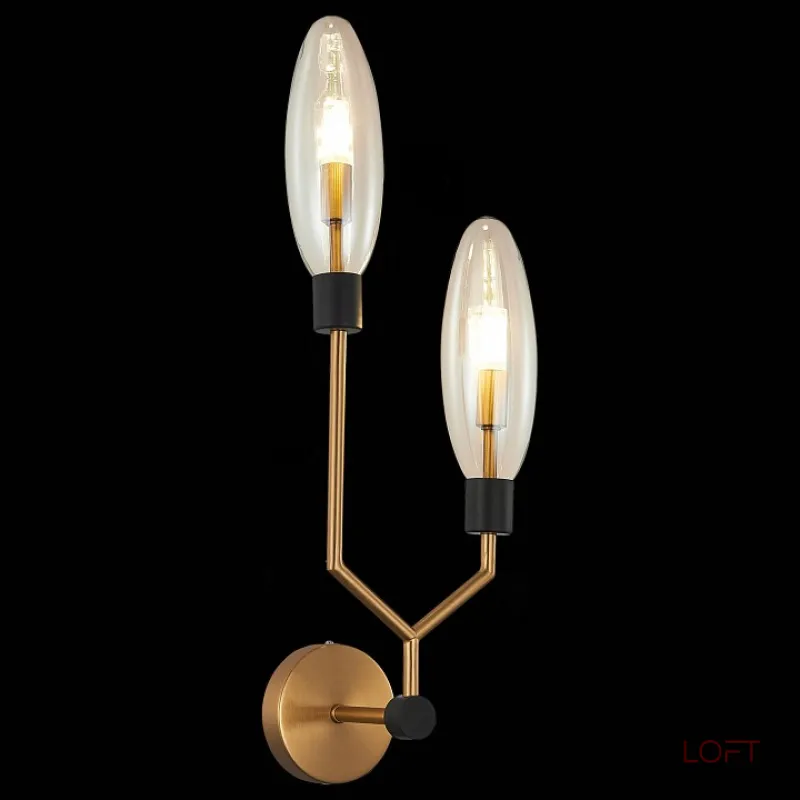 Бра ST-Luce Desima SL1174.301.02 Цвет плафонов коричневый Цвет арматуры латунь Бра ST-Luce Desima SL1174.301.02 Цвет плафонов коричневый Цвет арматуры латунь