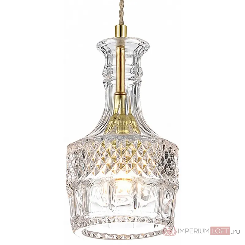 Подвесной светильник Favourite Bottle 1857-1P Цвет плафонов прозрачный Цвет арматуры золото от ImperiumLoft