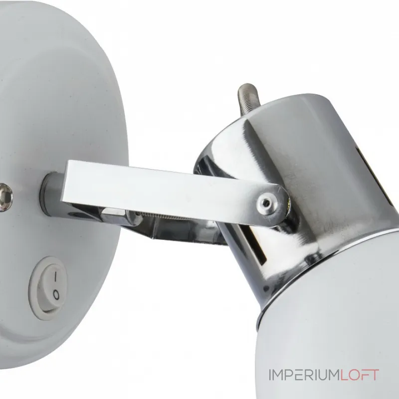 Бра Arte Lamp 1677 A1677AP-1WH Цвет арматуры хром Цвет плафонов белый