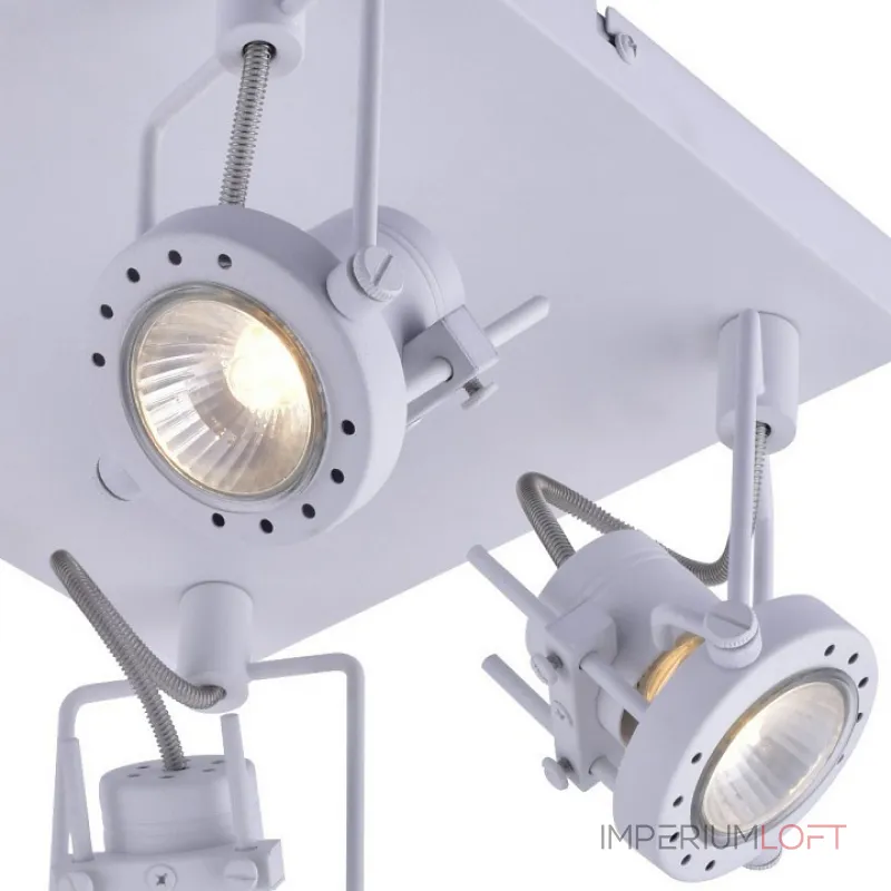 Спот Arte Lamp Costruttore A4300PL-4WH Цвет арматуры белый Цвет плафонов белый Спот Arte Lamp Costruttore A4300PL-4WH Цвет арматуры белый Цвет плафонов белый