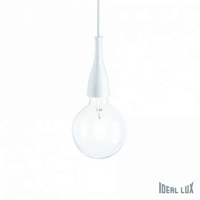 Подвесной светильник Ideal Lux Minimal MINIMAL SP1 BIANCO Цвет арматуры белый Цвет плафонов прозрачный от ImperiumLoft