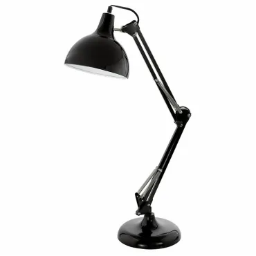 Настольная лампа офисная Eglo Borgillio 94697 Цвет арматуры черный Цвет плафонов черный от ImperiumLoft