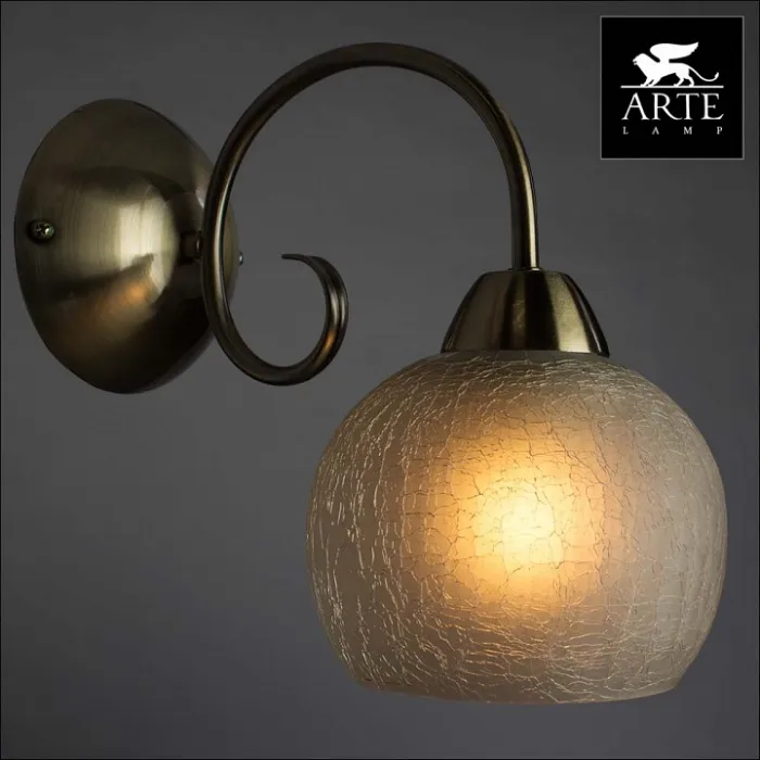 Бра Arte Lamp Margo A9316AP-1AB Цвет арматуры бронза Цвет плафонов белый от ImperiumLoft