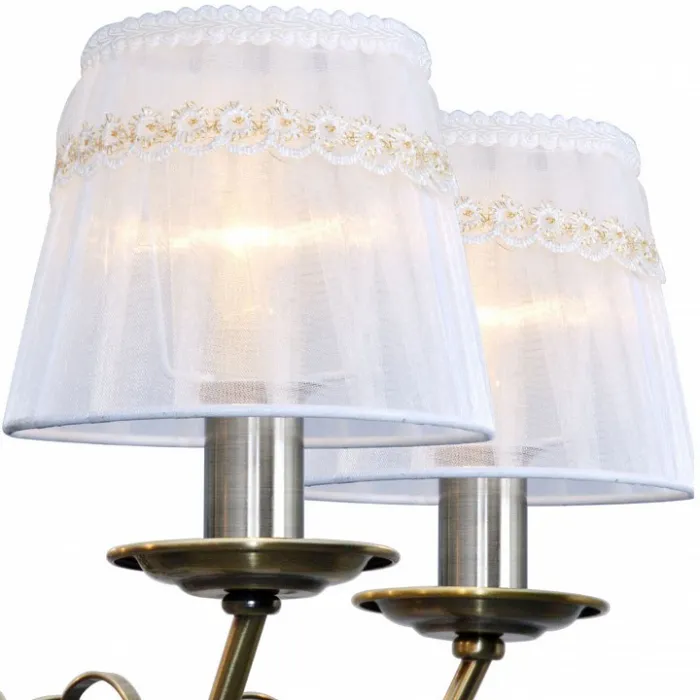 Подвесная люстра TopLight Gertrude TL1138-5H Цвет арматуры бронза Цвет плафонов белый от ImperiumLoft