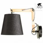Бра Arte Lamp Pinocchio A5700AP-1BK Цвет арматуры коричневый Цвет плафонов черный от ImperiumLoft