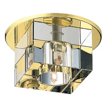 Встраиваемый светильник Novotech Cubic 369382 Цвет арматуры золото Цвет плафонов прозрачный