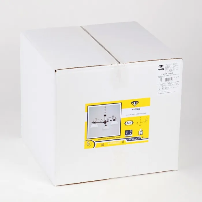 Подвесная люстра Vitaluce V1090 V1090/3 Цвет арматуры золото Цвет плафонов белый от ImperiumLoft