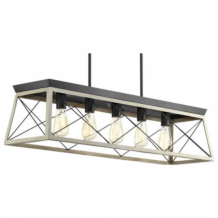 Подвесной светильник TopLight Karolyn TL1180H-05BK Цвет арматуры черный Цвет плафонов коричневый от ImperiumLoft