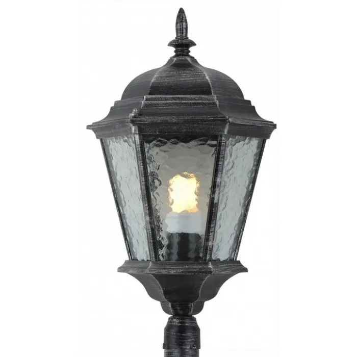 Наземный высокий светильник Arte Lamp Genova A1206PA-1BS Цвет арматуры серебро Цвет плафонов прозрачный от ImperiumLoft