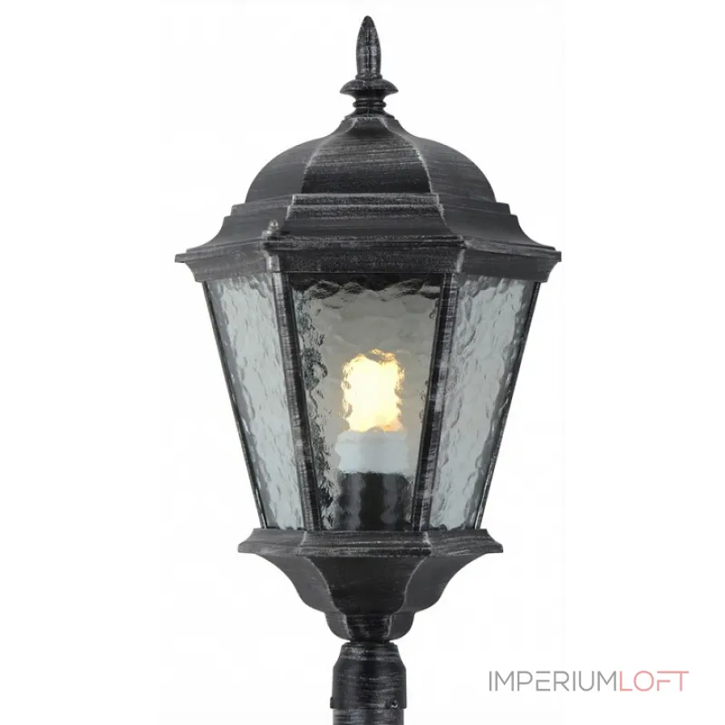 Наземный высокий светильник Arte Lamp Genova A1206PA-1BS Цвет арматуры серебро Цвет плафонов прозрачный