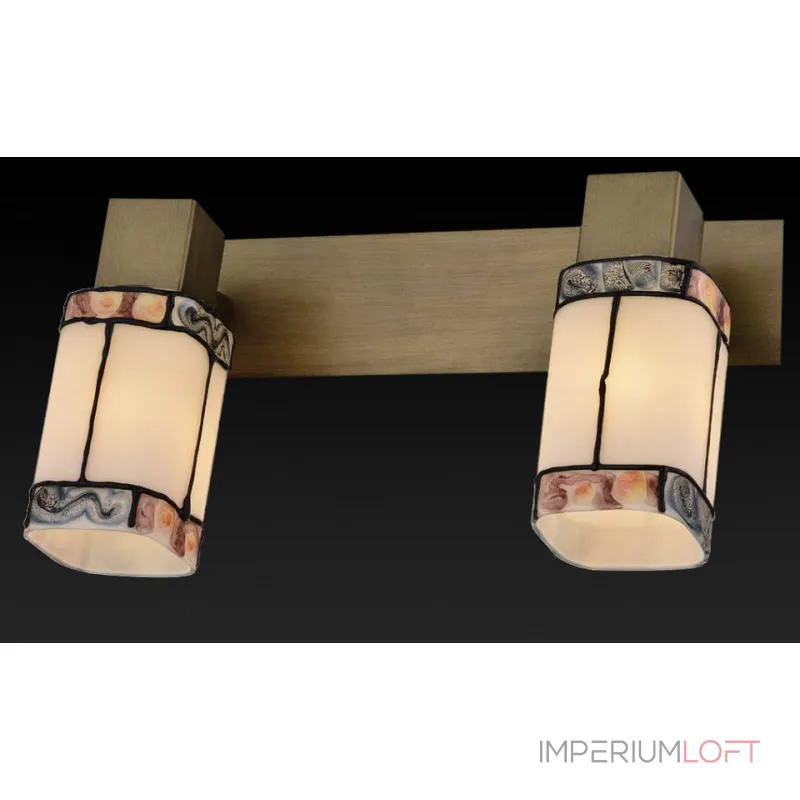Спот TopLight Sylvia TL3770Y-02AB Цвет арматуры бронза Цвет плафонов коричневый