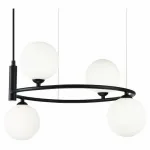 Подвесная люстра Maytoni Ring MOD013PL-04B Цвет арматуры черный Цвет плафонов белый от ImperiumLoft