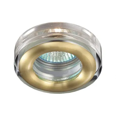 Встраиваемый светильник Novotech Aqua 369881 Цвет арматуры серебро Цвет плафонов золото