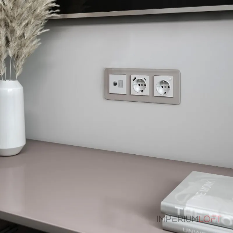 Рамка на 3 поста Werkel Elite (дымчатый, стекло) W0032417 от ImperiumLoft