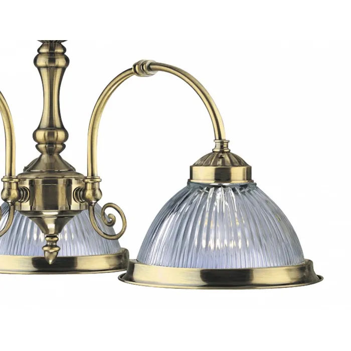 Подвесная люстра Arte Lamp American Diner A9366LM-3AB Цвет арматуры бронза Цвет плафонов прозрачный от ImperiumLoft