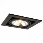 Встраиваемый светильник Arte Lamp Cardani A5949PL-1BK Цвет арматуры черный Цвет плафонов хром