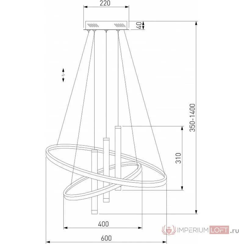Подвесной светильник Eurosvet Stroke 90270/3 черный от ImperiumLoft