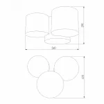 Накладной светильник TK Lighting Mona 3445 Mona Black/Gold Цвет плафонов золото от ImperiumLoft