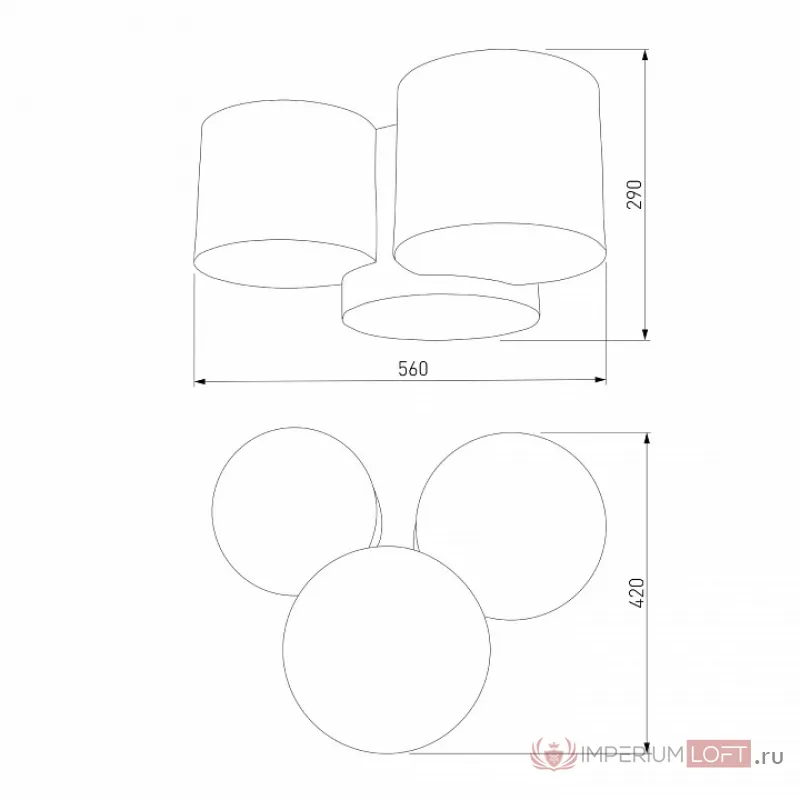 Накладной светильник TK Lighting Mona 3445 Mona Black/Gold Цвет плафонов золото от ImperiumLoft