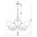 Подвесная люстра Rivoli Stefania P5 AB Б0038378 
