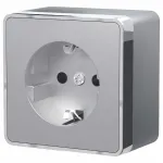 Розетка с заземлением Werkel Gallant W5071006 Цвет арматуры серебро
